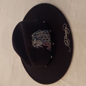 Ed Hardy Wide Brim Fedora Hat